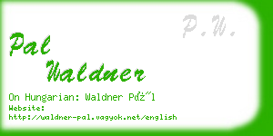 pal waldner business card